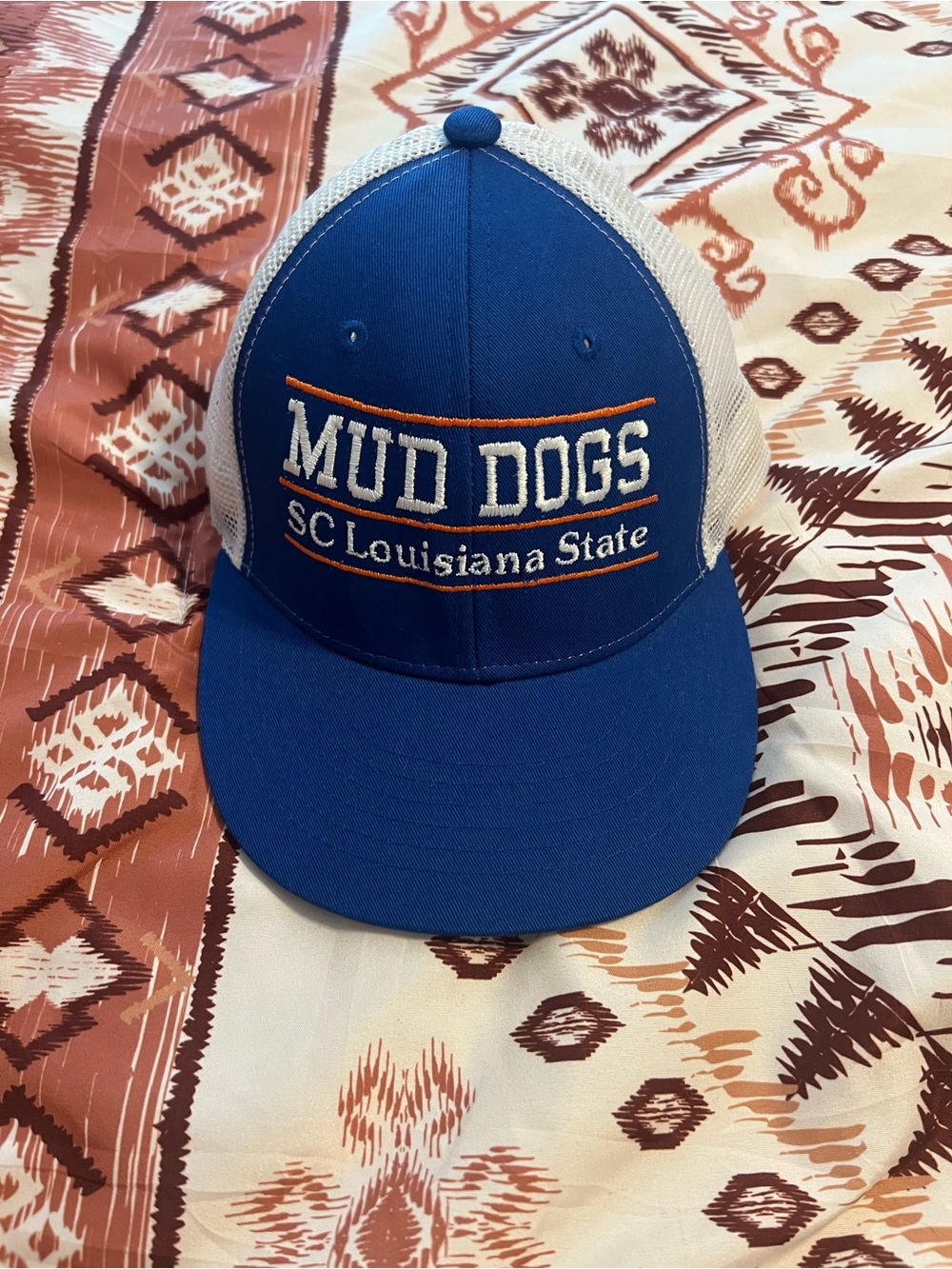 Mud Dogs SC Louisiana State Blue & White Mesh Cap